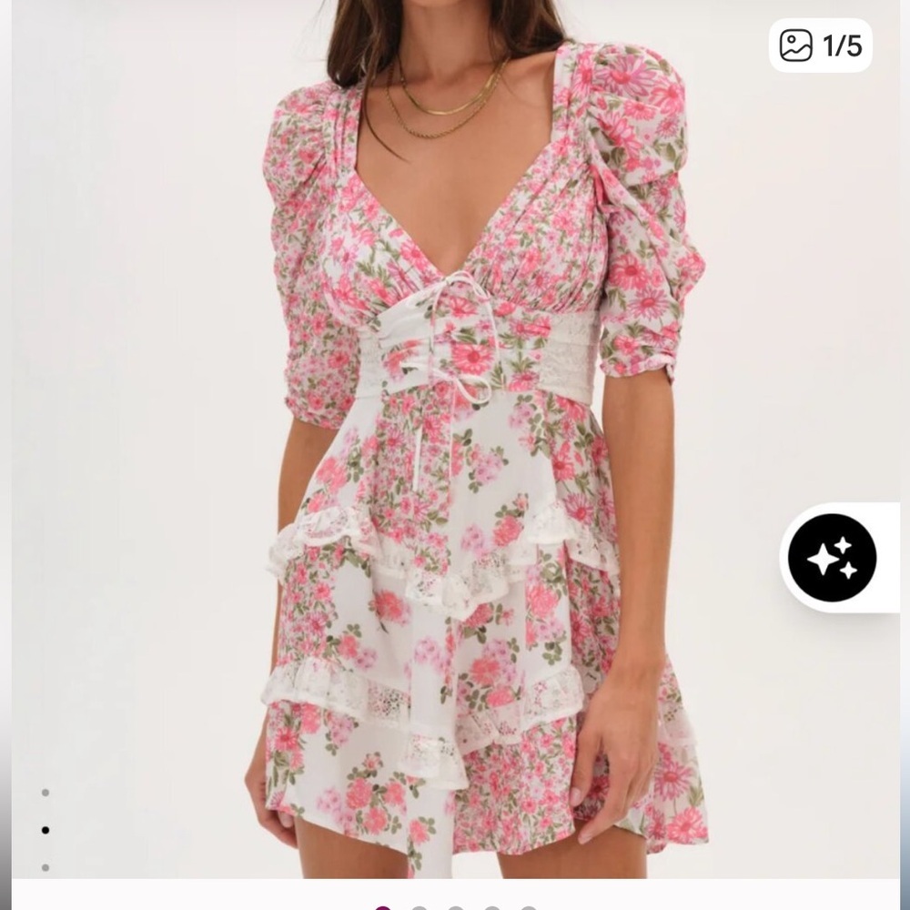 For Love and Lemon's Rosalyn Mini Dress (SIZE XS)